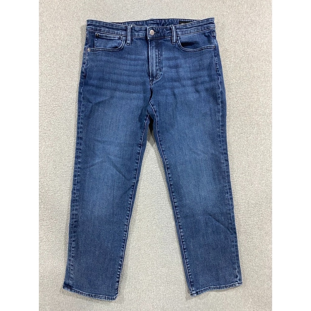Bonobos Straight Leg Denim Jeans Men's 33x32 (33x29) Stretch Dark Wash Preppy